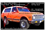 Brothers Trucks 851852 Door Weatherstrip Set - Front Of Pair. Fixed Price $79.95.