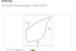 2013 2018 Toyota Avalon Sorround Weather Strip Front Right Side 6786107010 Oem. Fixed Price $94.00.