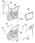Genuine Mopar Front Door Seal Right 55255486AE. Fixed Price $76.69.