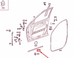 New Mercedes-benz Ml W164 Front Left Door Cover Strip A1646904762 Genuine. Fixed Price $102.78.