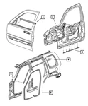 Genuine Mopar Front Door Right 55360663AA. Fixed Price $32.55.