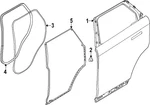 Genuine Land-rover Door Weather-strip LR186950. Fixed Price $136.45.
