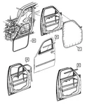 Genuine Mopar Front Door Mounted Weatherstrip Right 68045968AA. Fixed Price $164.08.