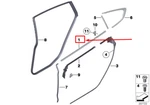 New Bmw F07 Rear Left Door Outer Long Duct 51357196391 Genuine. Fixed Price $318.69.