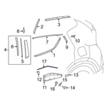 New Oem 2018-22 Toyota C-hr Door Molding Seal 75793-F4010. Fixed Price $16.95.