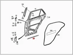Genuine Mercedes W166 Gle M-class Cover Strip 1666980362. Fixed Price $69.86.