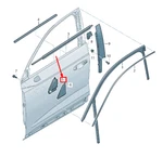 New Audi Q3 F3 Front Left Door Mirror Corner Trim Seal 83A867367A 83A-867-367-A. Fixed Price $18.20.