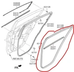 Genuine New Rear Door Body Side Rh Weatherstrip Suits Kia Sportage 2016-2018. Fixed Price $78.08.