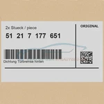 2X Genuine Bmw 51217177651 - Rear Door Brake Gasket. Fixed Price $97.28.