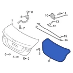 Kia Forte 2019-2024 81061M7000 Rear Deck Lid Seal. Fixed Price $185.40.