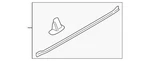 Genuine Mitsubishi Lower Weather-strip 5725A465. Fixed Price $46.71.