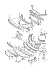 Genuine Vw Golf R32 Gti Rabbit Trim Strips For Bumper Right 1K0807718FGRU. Fixed Price $54.57.