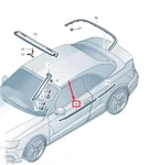 New Audi A3 Cabrio Front Left Door Window Slot Seal 8V7853283C3Q7 Original. Fixed Price $203.73.