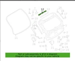 Genuine Mazda Upper Weather-strip KB7W-62-76YA. Fixed Price $40.00.