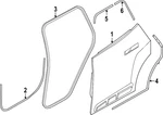 Genuine Bmw Upper Weather-strip 51-13-9-463-711. Fixed Price $38.83.