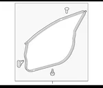 Genuine Toyota Surround Weather-strip 67862-06180. Fixed Price $80.00.