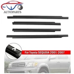 For 2001-2007 Toyota Sequoia Door Molding Weatherstrip 4 Pcs Set Black Rubber. Fixed Price $55.99.