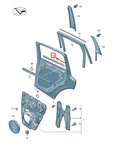 New Vw Touareg Rear Right Outer Window Slot Seal 7P0839476G7Z7 No Duties. Fixed Price $214.53.