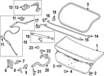 2023-2025 Honda Accord Genuine Weatherstrip Oem 74865-30A-A01. Fixed Price $63.61.
