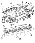 Genuine Mopar Rear Door Molding Left 5076859AJ. Fixed Price $121.80.