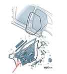 New Audi Q5 Fy Rear Left Door Seal Bracket 80A839151A Original. Fixed Price $25.48.
