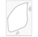 Genuine Honda 2013-2017 Accord Door Weather-strip 72310-T2F-A01. Fixed Price $82.91.