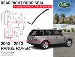 Land Rover Range 2003-2012 Oem (passenger Rear Door) Opening Rubber Seal. Fixed Price $228.02.