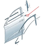 Audi E-tron Gen. Front Left Door Panel Seal 4KE867381. Fixed Price $19.55.
