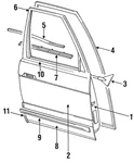 Genuine Gm Rear Side Door Abv Belt Front Sealing Strip Assembly 10271744. Fixed Price $14.46.