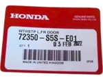 Genuine Honda Weatherstrip L Front Door 72350-S5S-E01. Fixed Price $67.91.