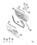 Genuine Mopar Door Opening Weatherstrip Right 68416486AA. Fixed Price $156.78.