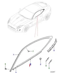 Jaguar F-type Coupe X152 Right Waist Seal T2R25504 New Genuine. Fixed Price $183.80.
