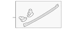 Genuine Mitsubishi Lower Weather-strip 5755A199. Fixed Price $39.83.