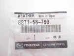 Genuine Oem Mazda 8871-58-760 Passenger Door Weather Strip 1984-1985 RX-7. Fixed Price $71.45.