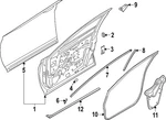 Genuine Nissan Door Shell Seal 80839-7BA0A. Fixed Price $82.16.