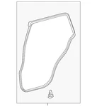 Genuine Toyota Door Weather-strip 67872-35091. Fixed Price $95.66.