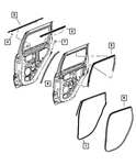 Genuine Mopar Rear Door Seal Left 68036675AB. Fixed Price $14.67.