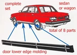 Door Bottom Stone Guard Protector Molding Kit For Volvo 240 245 Gl Dl 1975-1993. Fixed Price $250.00.