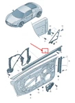 New Audi R8 Spyder Left Window Aperture Seal 420837477B Original No Duties. Fixed Price $153.25.