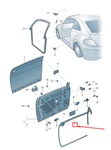 Vw Beetle Door Seal Front Right Inner 5C5837480G5AP. Fixed Price $114.17.
