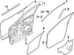 Genuine Nissan Surround Weather-strip 80830-6TA0B. Fixed Price $103.86.