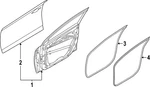 Genuine Kia 2022-2024 EV6 Door Weather-strip 82140-CV000. Fixed Price $112.58.